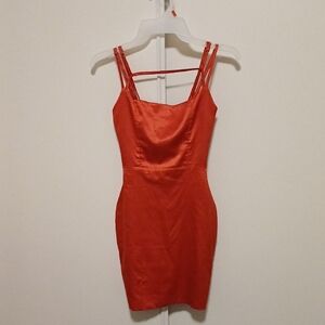 Oh Polly Red Satin Dress Size 0